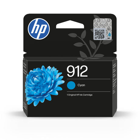 HP 912 Cartouche d'encre cyan authentique (3YL77AE) pour HP OfficeJet 8010/Pro 8020