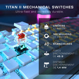 Clavier gaming PC mécanique - TURTLE BEACH - TBK-1002-12-FR - Vulcan II - Blanc
