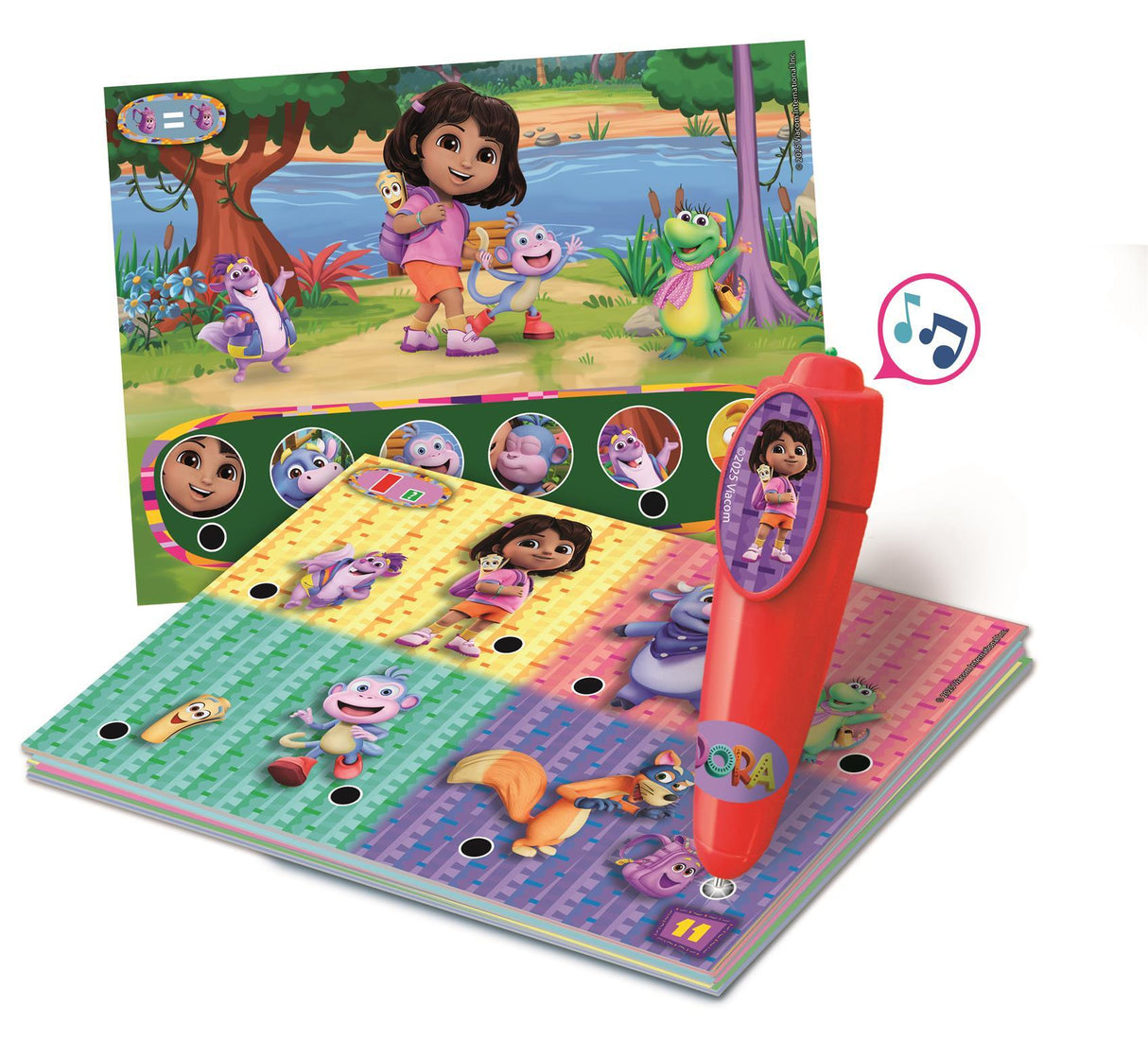 Clementoni - Quizzy - Dora - Jeu avec stylo intéractif - Sonore et lumineux - Des 3ans