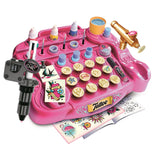 CLEMENTONI - Studio de tatouage temporaires pour enfant - Kit complet  - Pochoirs, peintures corps et transfert - Des 7 ans