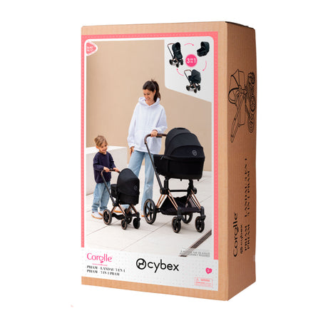 Landau 3-en-1 - COROLLE - Cybex Priam - Pour poupons de 36 a 42 cm - Gris - Des 3 ans