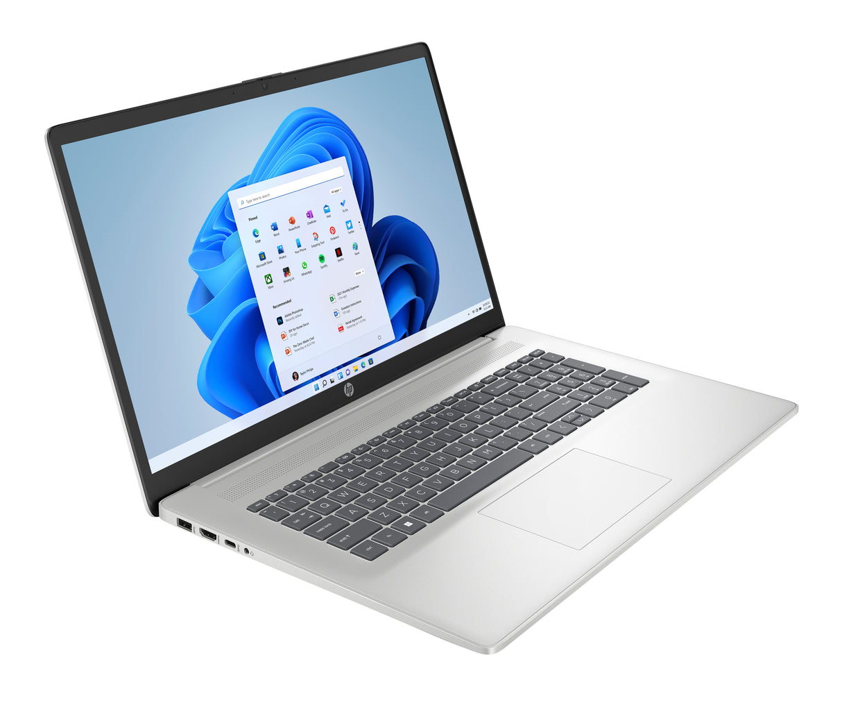 PC Portable HP 17-cn3066nf - Windows 11 - 17,3 HD+ - Core i3-N305 - RAM 8Go - Stockage 512Go SSD - AZERTY