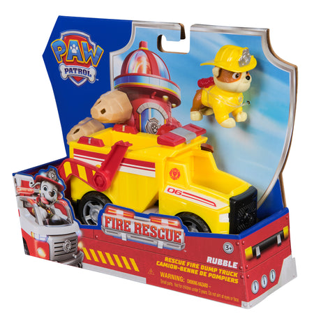Figurine Rubben - Véhicules + 2 projectiles - des 3 ans - Fire Rescue - La Pat'Patrouille