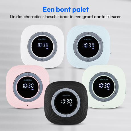 Radio de Douche - MEDION - FM - Bluetooth - IPX6 - Ventouse de fixation - Noir