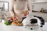 Four a Pizza électrique ARIETE - 918 - Blanc - Pierre réfractaire - 1200W - Diametre 33cm - Température max 400°C
