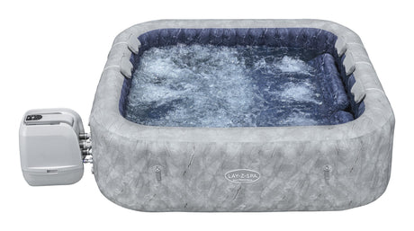 Spa gonflable BESTWAY - Lay-Z-Spa San Fransisco - Hydrojets - 230 x 230 x 71 cm - 5 a 7 places - Carré (couverture, 5 appuie-tete)