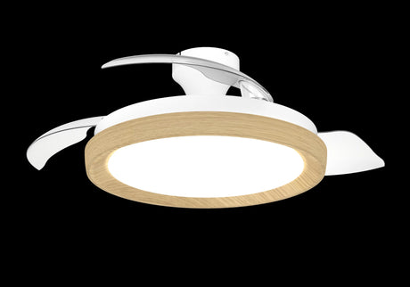 Ventilateur de plafond - Philips - Bliss - Pales rétractables - Diametre 106 cm -Bois - LED intégrée + télécommande