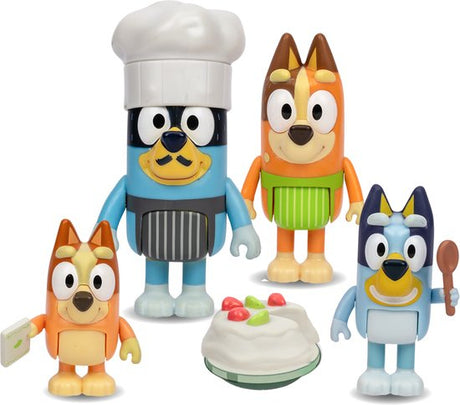 Pack de 4 figurines - BLUEY - La famille en cuisine
