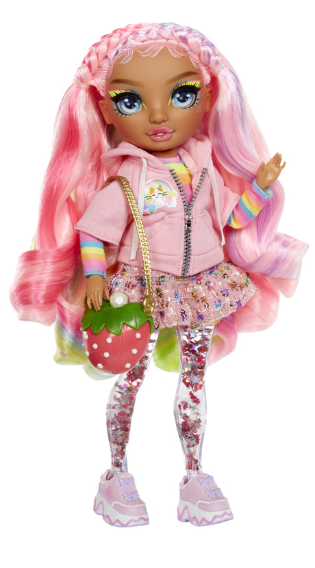Rainbow High - Sparkle & Shine - Poupée mannequin de 27cm - Rose - Jambes avec liquide pailletés - Des 4ans