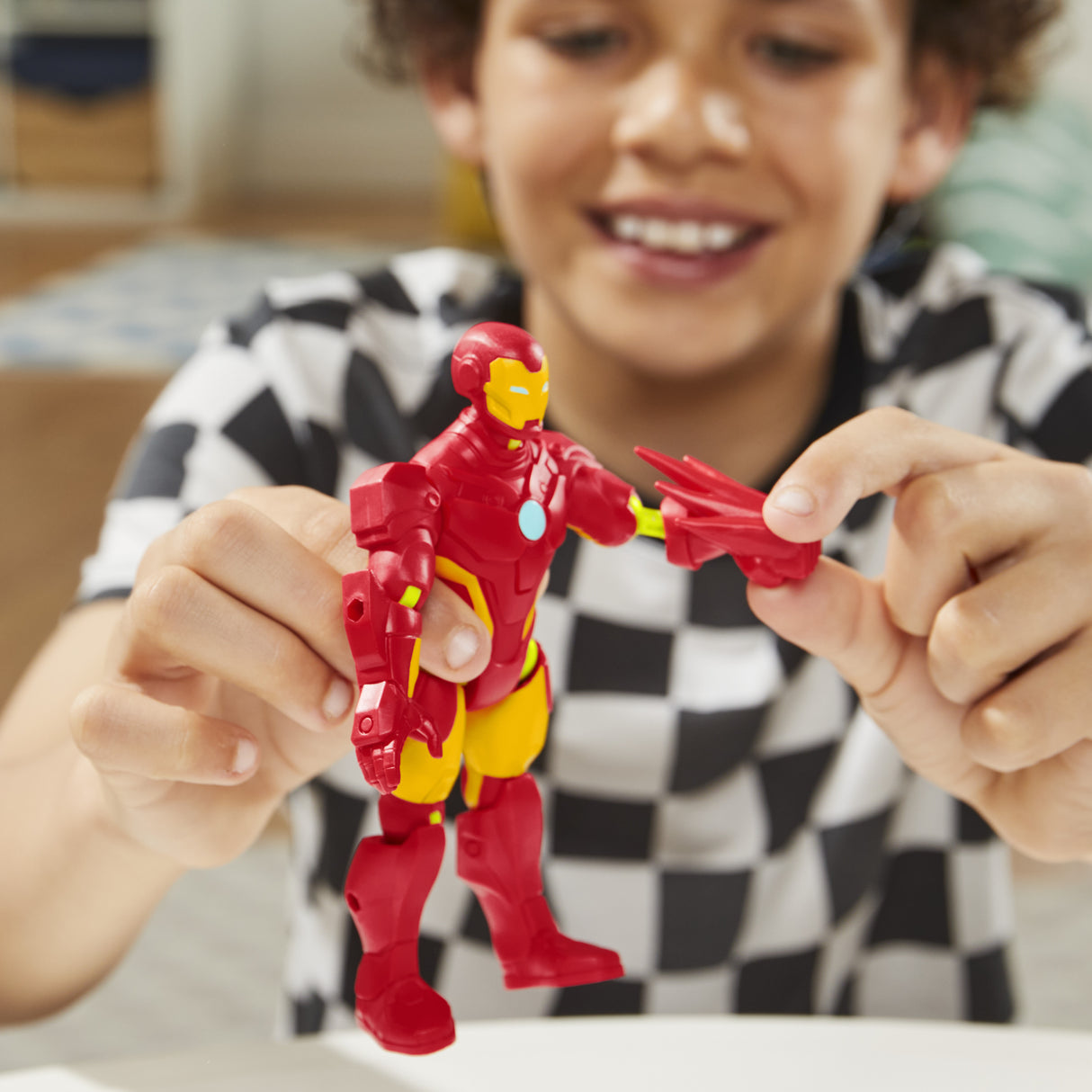 MixMashers Iron Man, figurine 12 cm personnalisable a mélanger et combiner avec accessoires, Marvel, des 4 ans