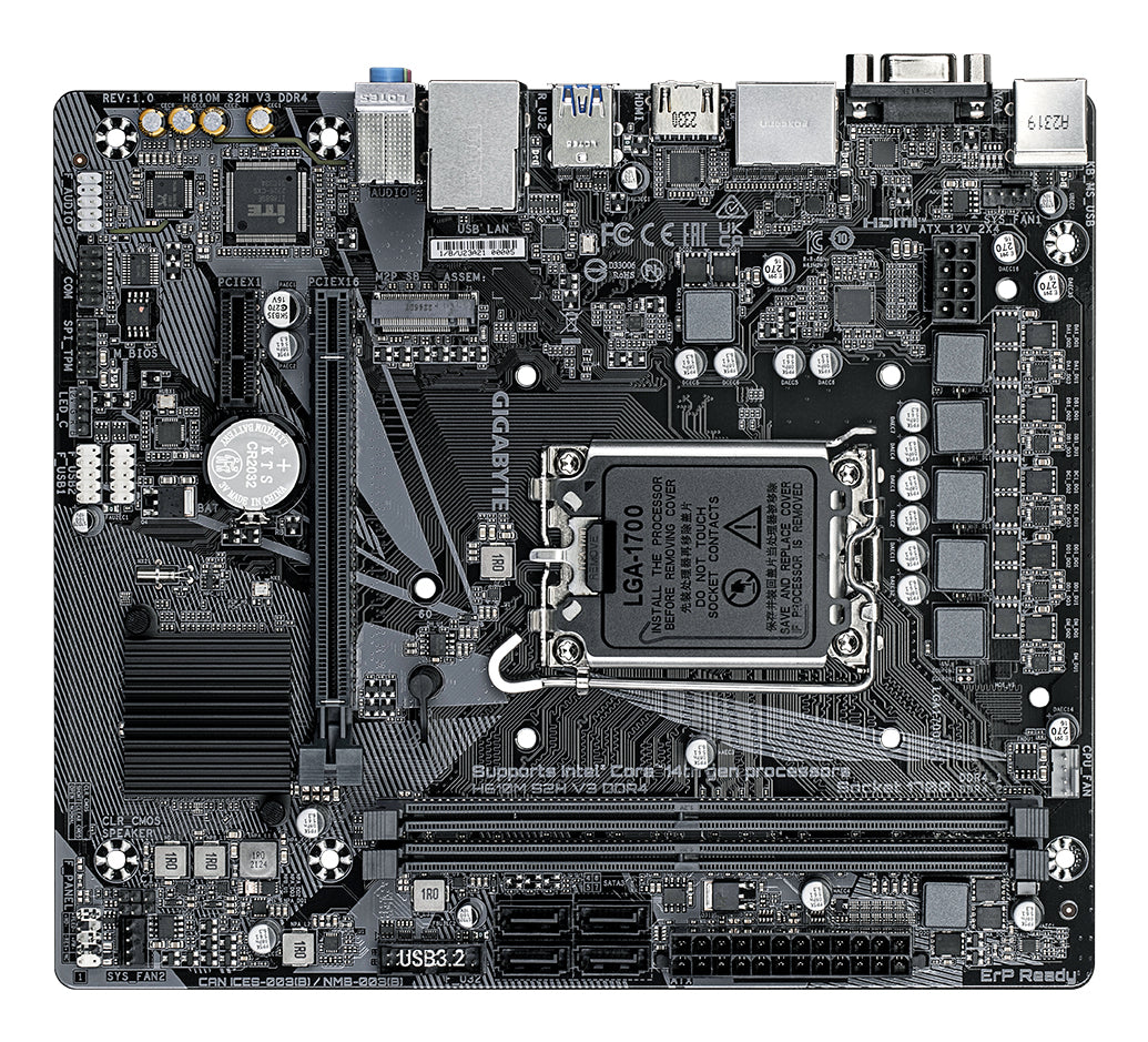 Carte Mère Gigabyte H610M S2H V3 DDR4 (Intel LGA 1700) Micro ATX