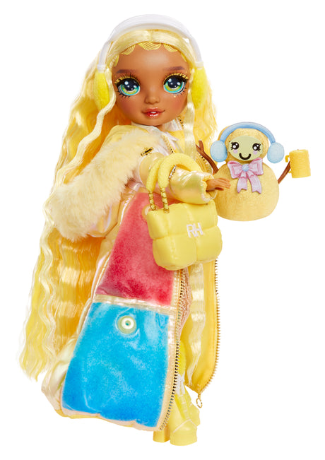 Rainbow High - Winter Wonderland - Jaune- Révele ta couleur - Créer son bonhomme de neige - Dés 4ans