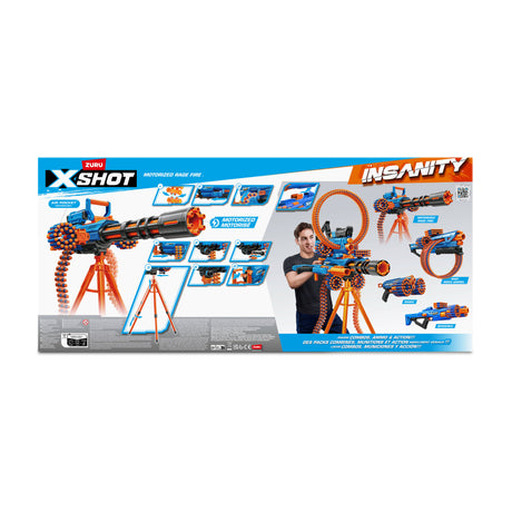 Pistolet sur trépied - ZURU XSHOT - Motorized Rage Fire - 72 fléchettes
