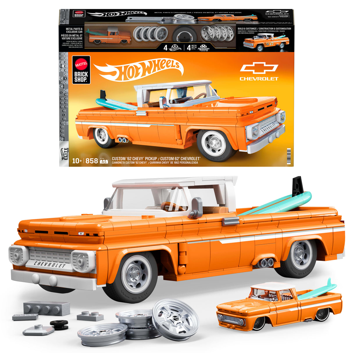 Hot Wheels - Coffret de Construction Custom Chevy Pickup 1962 Mattel Brick Shop - Mattel Brick Shop - JFT20