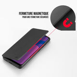 WE Etui folio CLASSIQUE SAMSUNG GALAXY A8 Noir - Avec fen e