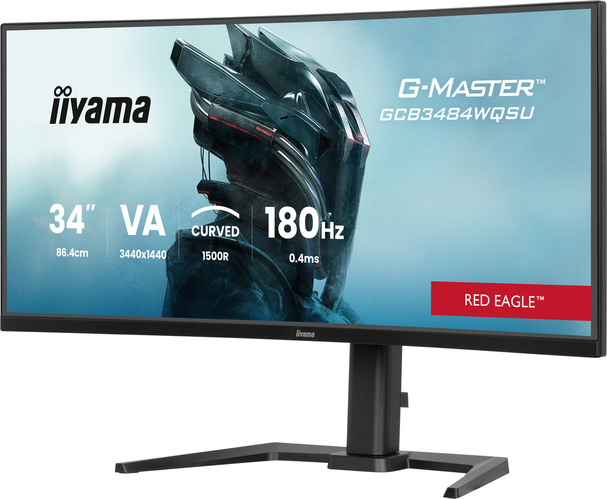 Ecran incurvé 34" Iiyama G-Master Red Eagle GCB3484WQSU-B1 Ultra WQHD 180Hz (Noir)