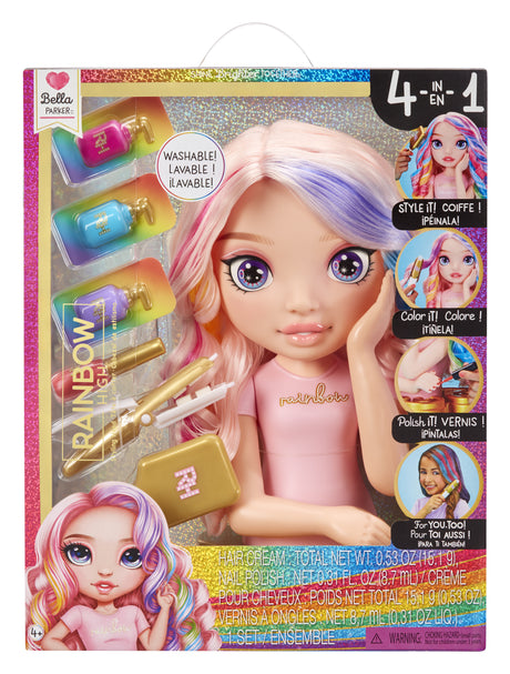 Rainbow High - Tete a coiffer Bella - 33cm - Colore ongles et cheveux - Des 4 ans
