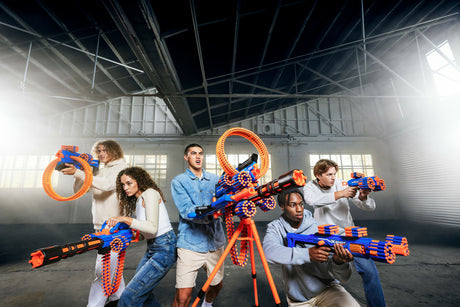 Blaster a Tir Rapide - ZURU - XSHOT Insanity Berzerko - Blaster a canon rotatif avec 8 fléchettes et tir rapide jusqu'a 27 metres