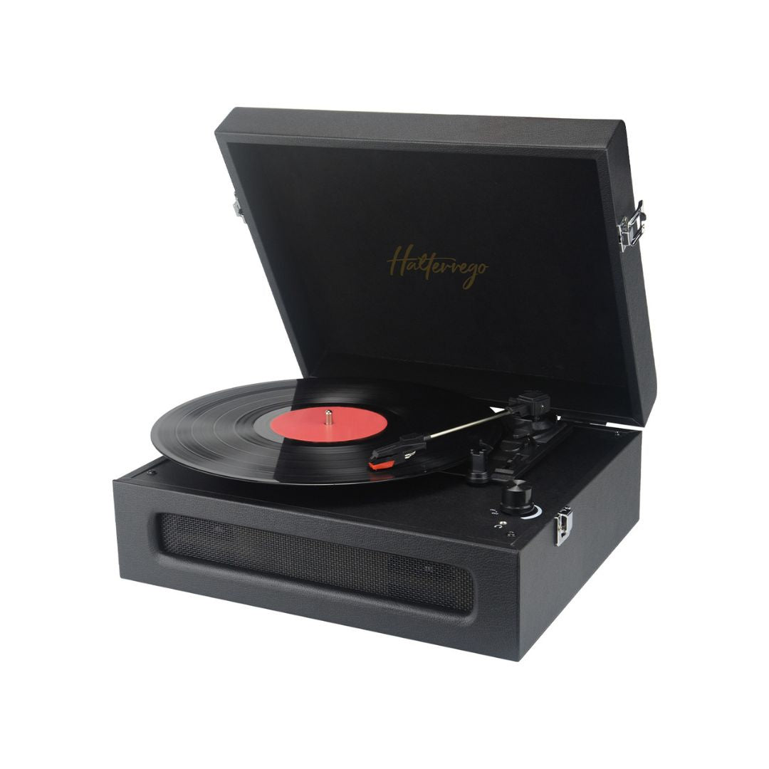 Platine vinyle HALTERREGO SOHO 2, 3 vitesses de lecture, enceintes stéréo intégr
