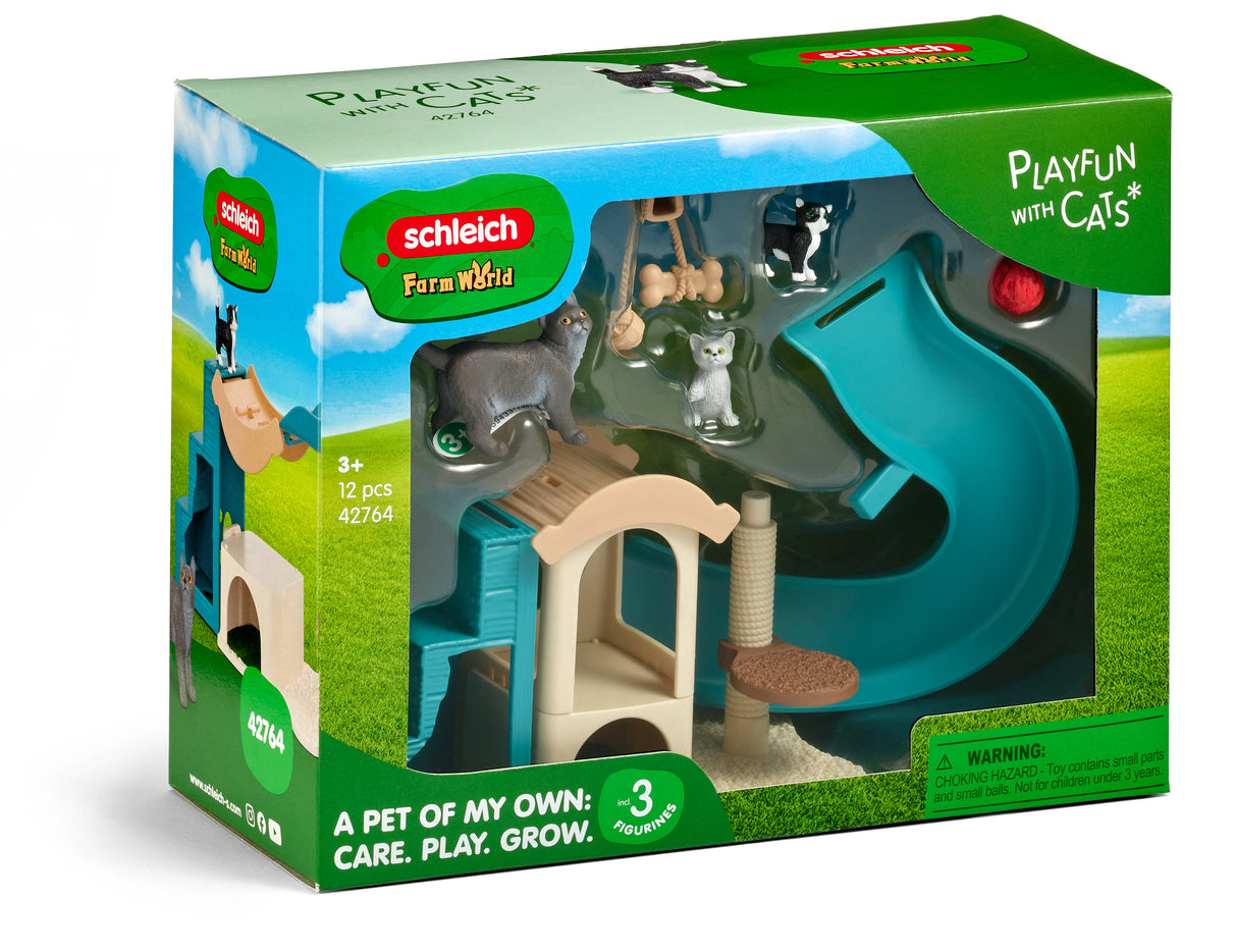 Figurine Jeux pour chats, Schleich 42764 Farm World, des 3 ans