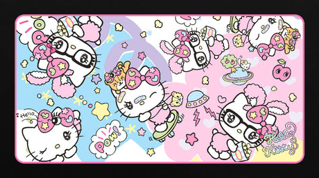 Tapis de souris gaming - KONIX - Hello Kitty - XXL 90 x 46 cm - Surface microfibre antidérapante - Caoutchouc
