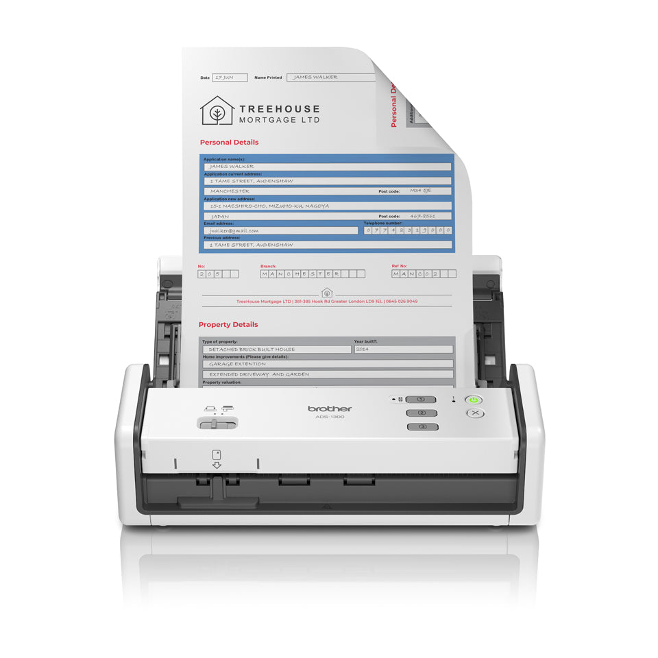 Scanner portable Brother ADS-1300 (Blanc)