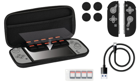 Pack d'accessoires gaming - KONIX - Nintendo Switch 2 - Housse - 4 appuie-pouces - Verre trempé - Boîtier 9 jeux - Écouteurs