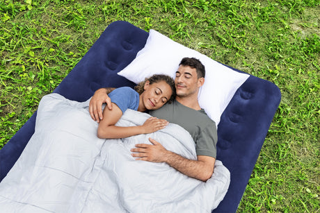 Matelas gonflable camping - BESTWAY - 2 places - 191x137x22 cm avec pompe électrique externe Powertouch