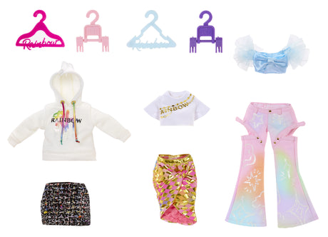 Rainbow High - Amaya's Rainbow Closet Playset -  Poupée exclusive incluse - Tenues - Chaussures - Sacs - Porte-vetements - Des 4 ans