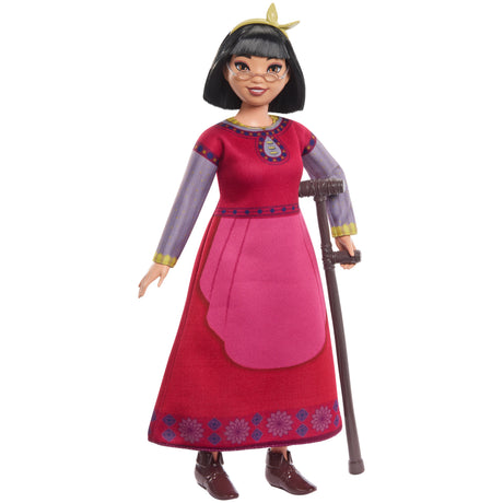 Disney Dahlia du Royaume de Rosas Poupée Wish articulée avec vetements amovibles, accessoires et canne HPX24