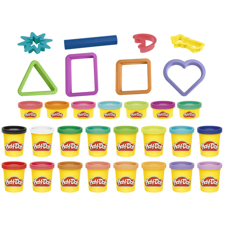 Play-Doh Coffret cadeau, pâte a modeler, 23 pots et 8 accessoires, Loisirs créatifs enfant, Classique, des 3 ans