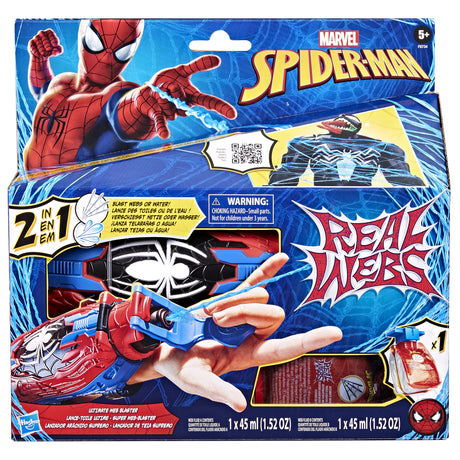 Lance-toile ultime Spider-Man blaster 2-en-1, jouet de déguisement Spider-Man, des 5 ans, Marvel Spider-Man Real Webs