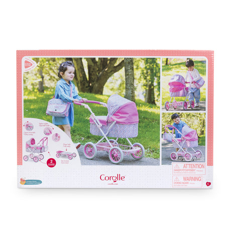 Accessoires poupons - COROLLE - Landau Floral - pour poupons 36 a 52 cm - des 3 ans