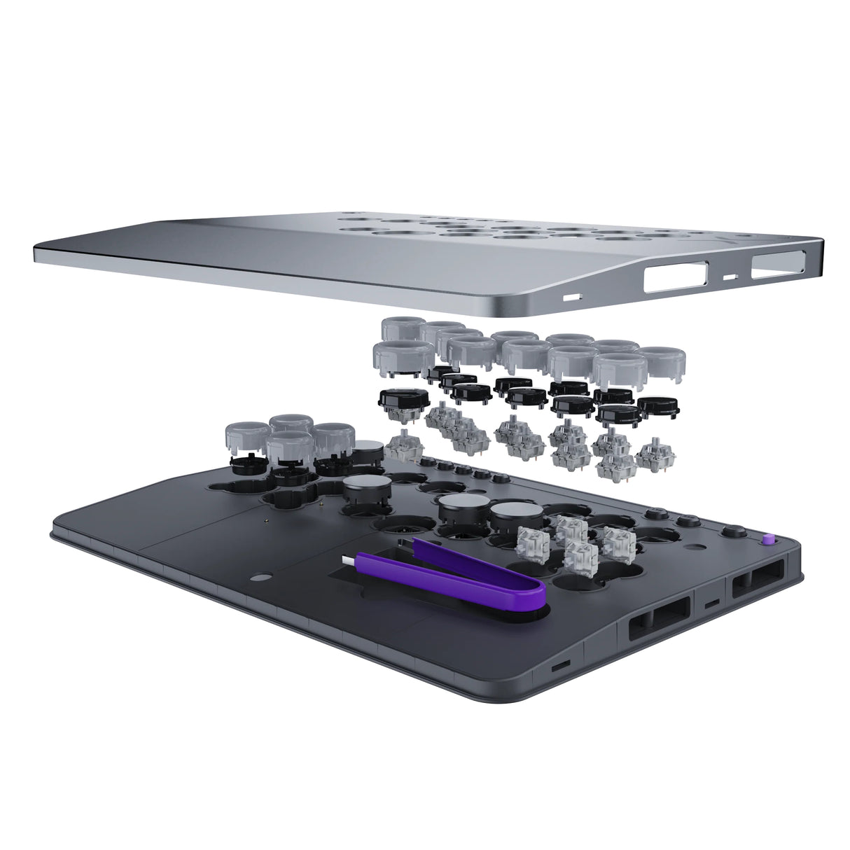 Manette de combat sans levier - Xbox - Victrix Pro KO Leverless Fight Stick - Gris