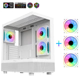Boitier Moyen Tour ATX iTek Showbui 42 RGB avec panneaux vitrés (Blanc)