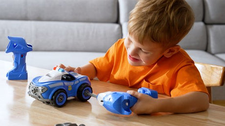Voitre télécommandée - TOOKO - CONSTRUIS MA VOITURE DE POLICE RC - Technologie follow-me - Des 2 ans