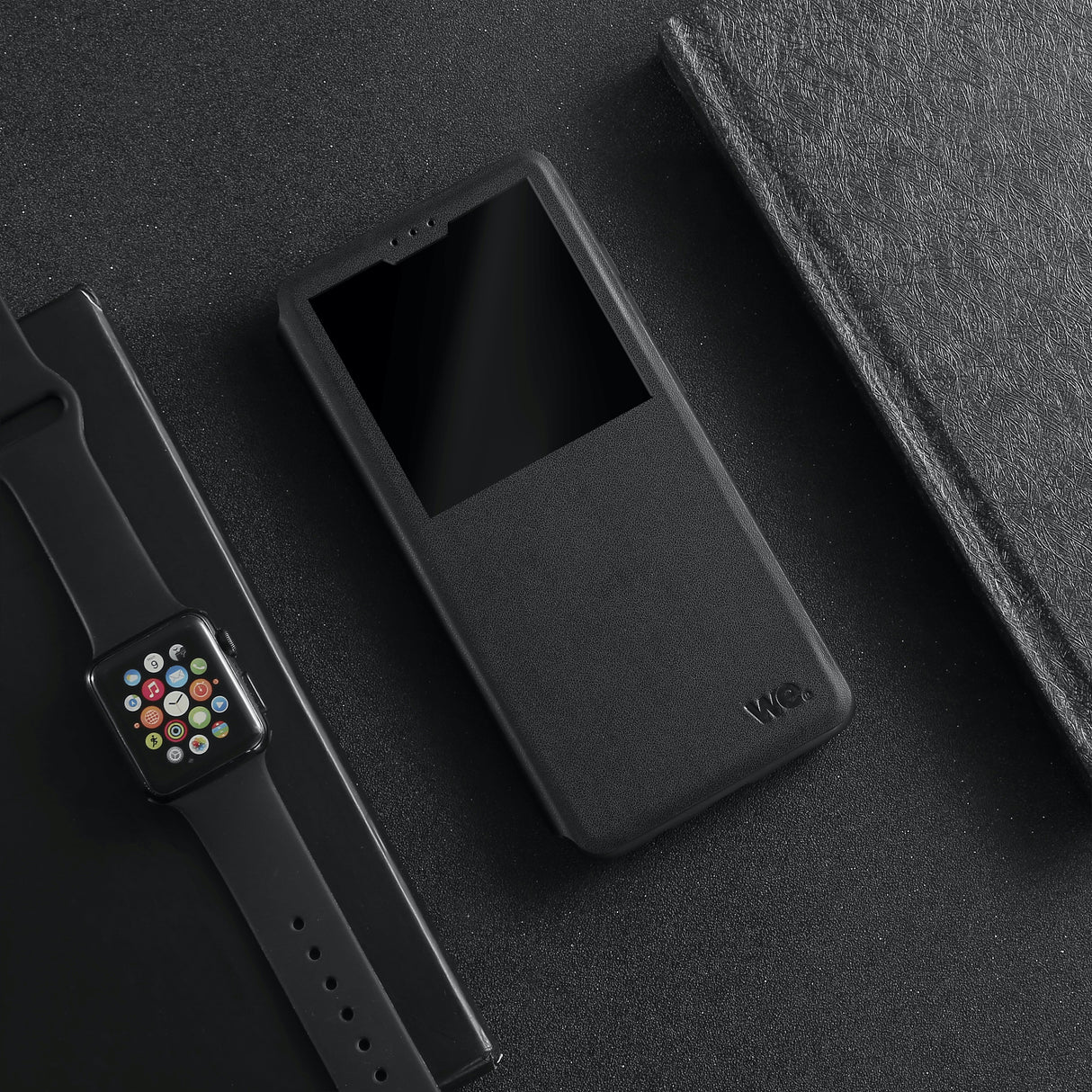 WE Etui folio CLASSIQUE XIAOMI MI A3 Noir