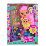 Polly Pocket-Maman Singe et Son Bébé-Coffret 2 mini-figurines HWP04