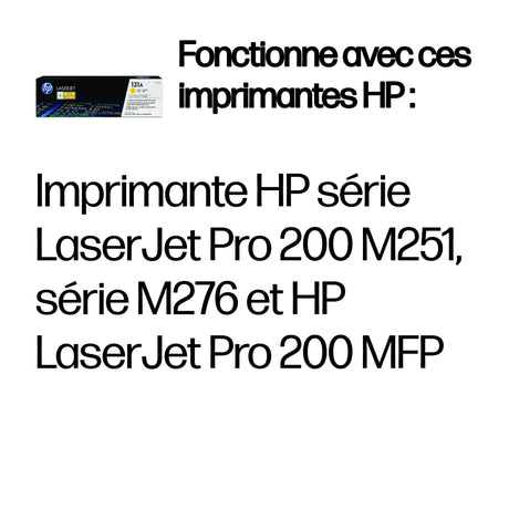 Cartouche de toner jaune HP 131A authentique pour LaserJet Pro 200 Color M251/M276