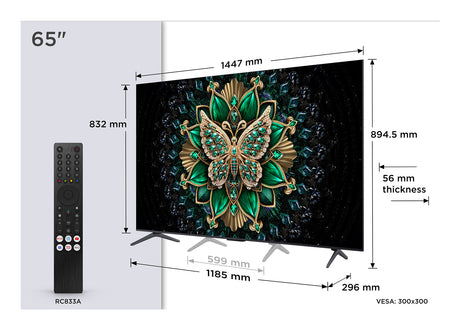 TCL 65C6K - TV QLED MiniLED 65 (165 cm) - 4K UHD 3840x2160 - 144 Hz - Dolby Vision - Google TV  - 4xHDMI 2.1 - WiFi