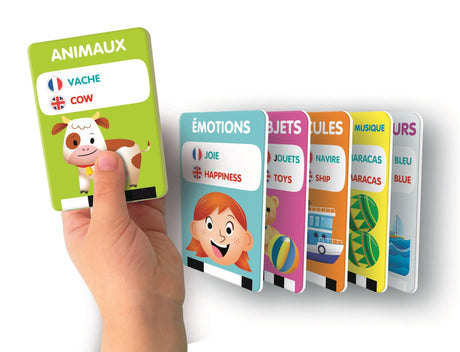 CLEMENTONI - Mes 100 premiers mots Bilingue - Jouets éducatifs - 2 modes de jeux : Quiz et découverte - Sons et comptines