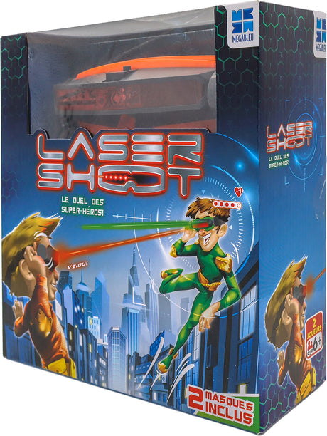 Jeu de société - MEGABLEU - Laser Shoot - Duel au laser avec masques et vies a perdre