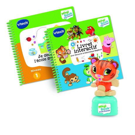 VTECH - MAGIBOOK STORY'FRIENDS - STARTER PACK (2 LIVRES INCLUS DONT JE DÉCOUVRE L'ÉCOLE MATERNELLE ) - Multicolore