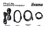Ecran incurvé 34" Iiyama ProLite XCB3494WQSU-B1 UWQHD 120Hz (Noir)