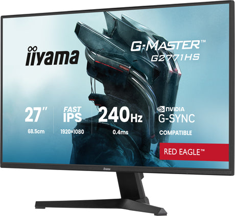 Ecran PC Gamer - IIYAMA - 27 - FHD - 240Hz - Dalle Fast IPS - 0,4ms - G-Master Red Eagle G2771HS-B1