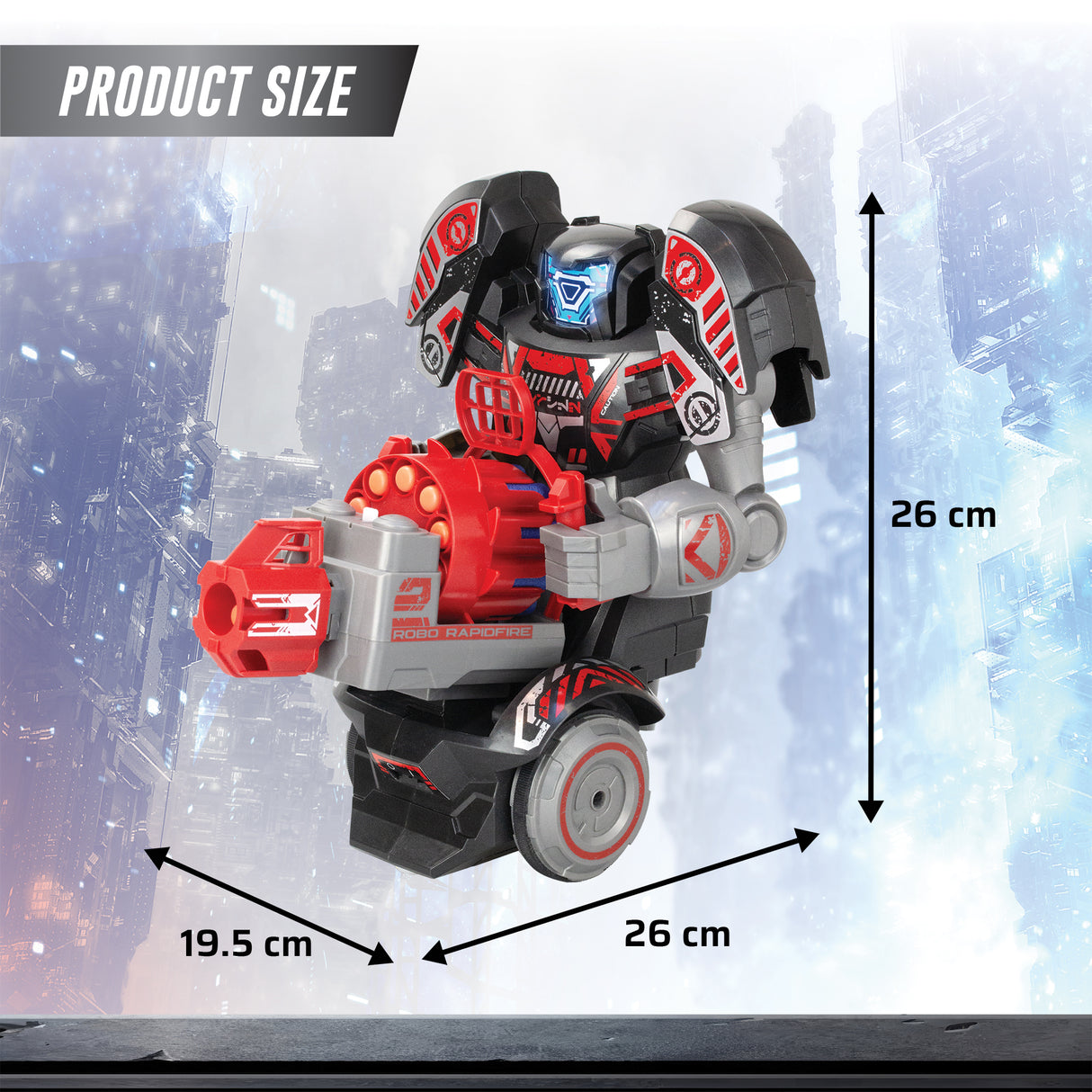 Robot radiocommandé - YCOO - RAPIDFIRE - 19 cm - 15 actions programmables - Des 5 ans