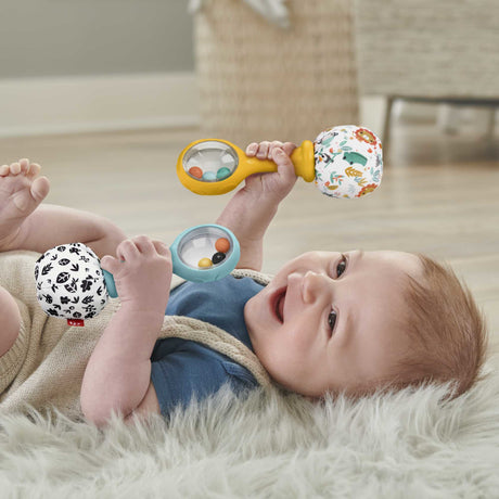 Fisher-Price-Mes Premiers Maracas-Jouet d'éveil 2 hochets des 3 mois HMF34