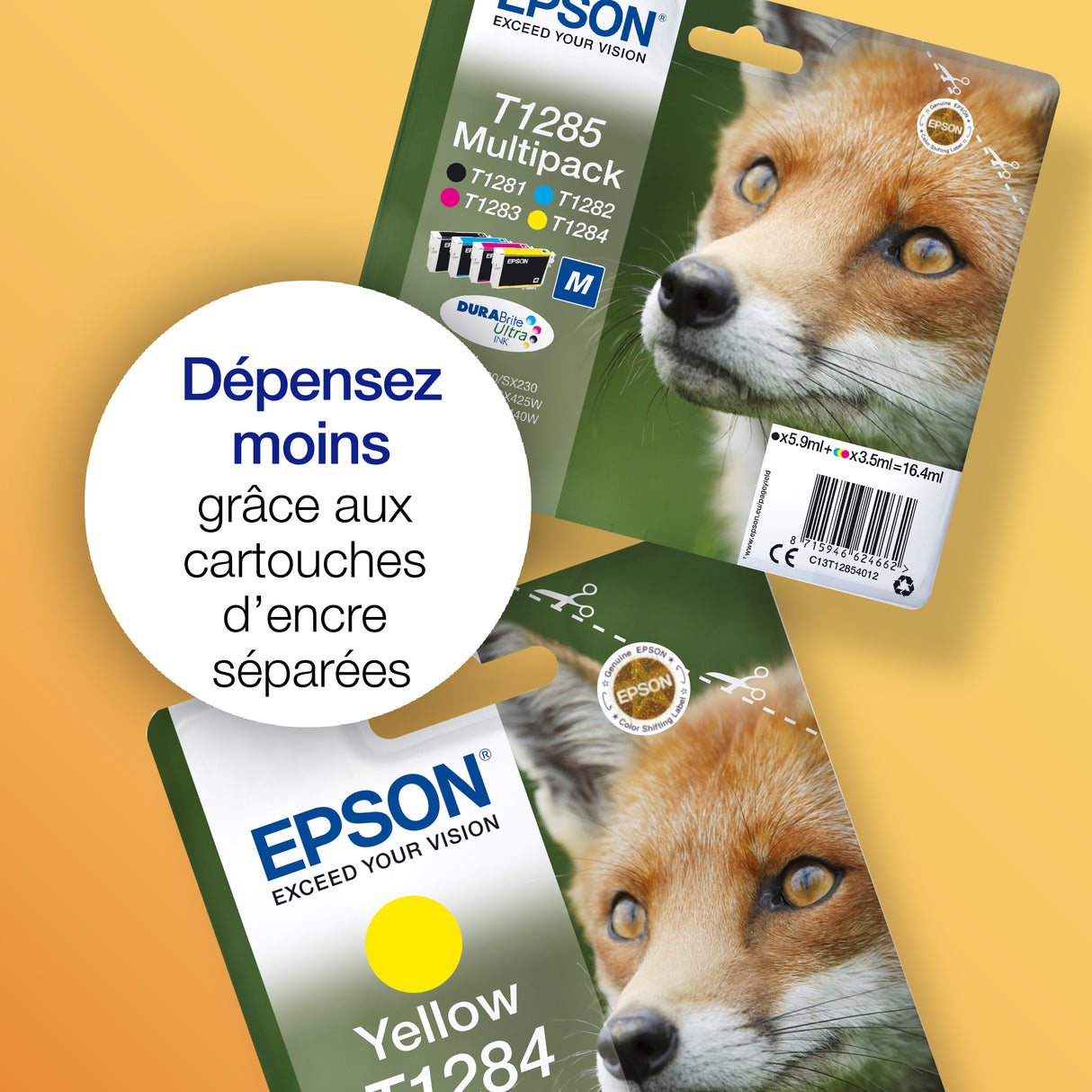 EPSON Cartouche d'encre T1281 Noir - Renard (C13T12814012)