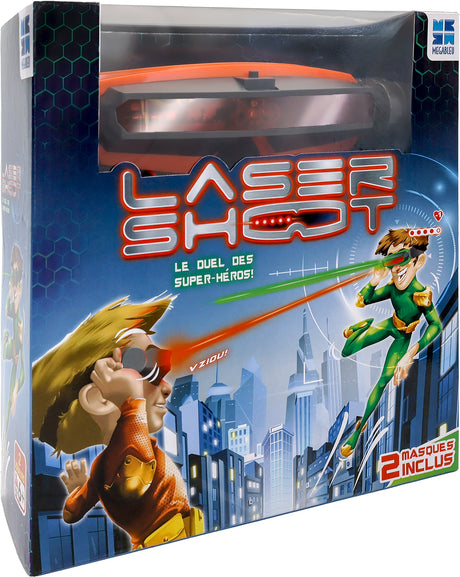 Jeu de société - MEGABLEU - Laser Shoot - Duel au laser avec masques et vies a perdre