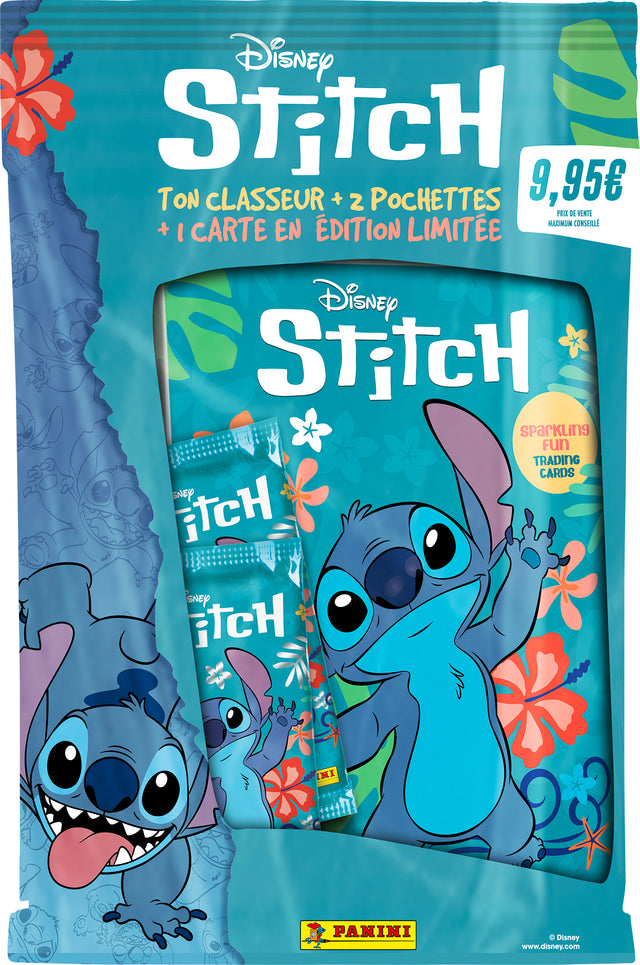 Pack démarrage de collection - PANINI - STITCH TC - 1 classeur + 2 pochettes - 12 cartes + 1 carte EL